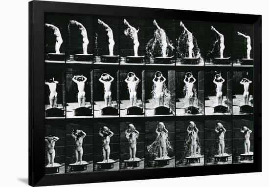 Woman Pouring a Basin of Water over Her Head, Illustration from 'The Human-Eadweard Muybridge-Framed Giclee Print