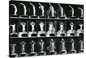 Woman Pouring a Basin of Water over Her Head, Illustration from 'The Human-Eadweard Muybridge-Stretched Canvas