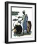 Woman Pouring in Blue-Judy Mastrangelo-Framed Giclee Print