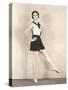 Woman Practicing Ballet-null-Stretched Canvas