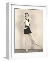 Woman Practicing Ballet-null-Framed Photo