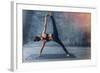 Woman Practicing Yoga in a Urban Background (Side Plank Pose, Vasisthasana)-Luna Vandoorne-Framed Photographic Print