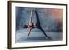 Woman Practicing Yoga in a Urban Background (Side Plank Pose, Vasisthasana)-Luna Vandoorne-Framed Photographic Print