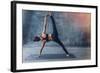 Woman Practicing Yoga in a Urban Background (Side Plank Pose, Vasisthasana)-Luna Vandoorne-Framed Photographic Print