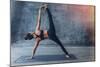 Woman Practicing Yoga in a Urban Background (Side Plank Pose, Vasisthasana)-Luna Vandoorne-Mounted Photographic Print