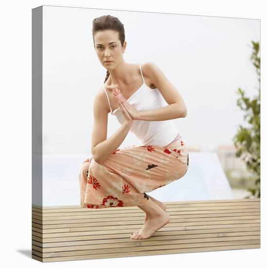 Woman Practicing Yoga-Brooke Fasani Auchincloss-Stretched Canvas