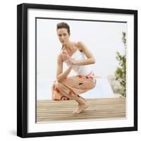 Woman Practicing Yoga-Brooke Fasani Auchincloss-Framed Premium Photographic Print