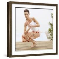 Woman Practicing Yoga-Brooke Fasani Auchincloss-Framed Photographic Print