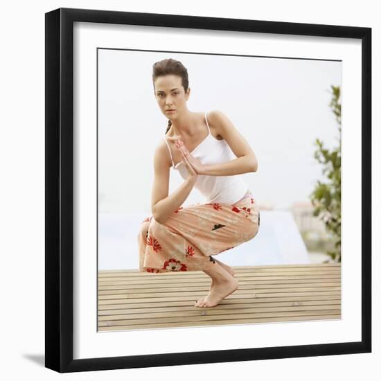 Woman Practicing Yoga-Brooke Fasani Auchincloss-Framed Photographic Print