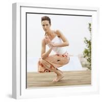 Woman Practicing Yoga-Brooke Fasani Auchincloss-Framed Photographic Print