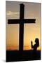 Woman Praying at Sunset, Cher, France, Europe-Godong-Mounted Photographic Print