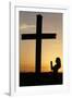 Woman Praying at Sunset, Cher, France, Europe-Godong-Framed Photographic Print