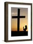 Woman Praying at Sunset, Cher, France, Europe-Godong-Framed Photographic Print