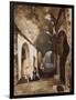 Woman Praying at Vaulted Shrine in the Amphitheatre of Pozzuoli-Giacinto Gigante-Framed Giclee Print