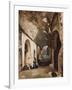 Woman Praying at Vaulted Shrine in the Amphitheatre of Pozzuoli-Giacinto Gigante-Framed Giclee Print