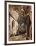 Woman Praying at Vaulted Shrine in the Amphitheatre of Pozzuoli-Giacinto Gigante-Framed Giclee Print