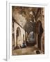 Woman Praying at Vaulted Shrine in the Amphitheatre of Pozzuoli-Giacinto Gigante-Framed Giclee Print