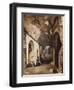 Woman Praying at Vaulted Shrine in the Amphitheatre of Pozzuoli-Giacinto Gigante-Framed Giclee Print