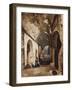 Woman Praying at Vaulted Shrine in the Amphitheatre of Pozzuoli-Giacinto Gigante-Framed Giclee Print