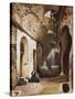 Woman Praying at Vaulted Shrine in the Amphitheatre of Pozzuoli-Giacinto Gigante-Stretched Canvas