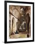 Woman Praying at Vaulted Shrine in the Amphitheatre of Pozzuoli-Giacinto Gigante-Framed Giclee Print