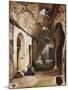 Woman Praying at Vaulted Shrine in the Amphitheatre of Pozzuoli-Giacinto Gigante-Mounted Giclee Print