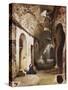 Woman Praying at Vaulted Shrine in the Amphitheatre of Pozzuoli-Giacinto Gigante-Stretched Canvas