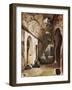 Woman Praying at Vaulted Shrine in the Amphitheatre of Pozzuoli-Giacinto Gigante-Framed Giclee Print