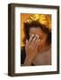 Woman praying, sign of the cross, Galatone, Lecce-Godong-Framed Photographic Print