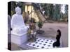 Woman Praying to Buddha, Vinh Trang Pagoda, My Tho City, Vietnam-Bill Bachmann-Stretched Canvas