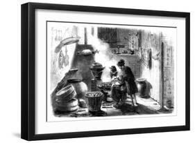 Woman Preparing Cakes for the Chinese New Year, 1861-null-Framed Giclee Print