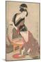 Woman Preparing Sashimi, c.1806-Kitagawa Utamaro-Mounted Giclee Print