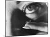 Woman Preparing to Insert Contact Lens Into Her Eye-Henry Groskinsky-Mounted Photographic Print