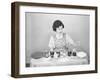 Woman Pulling Egg from Glass/Coloring-Philip Gendreau-Framed Photographic Print