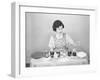 Woman Pulling Egg from Glass/Coloring-Philip Gendreau-Framed Photographic Print