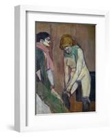 Woman Pulling on Her Stockings, 1894-Henri de Toulouse-Lautrec-Framed Giclee Print