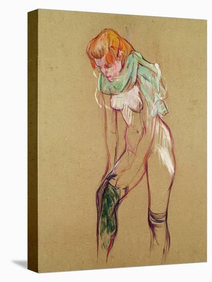 Woman Pulling up Her Stocking, 1894-Henri de Toulouse-Lautrec-Stretched Canvas