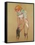 Woman Pulling up Her Stocking, 1894-Henri de Toulouse-Lautrec-Framed Stretched Canvas