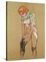 Woman Pulling up Her Stocking, 1894-Henri de Toulouse-Lautrec-Stretched Canvas