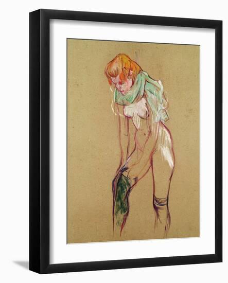 Woman Pulling up Her Stocking, 1894-Henri de Toulouse-Lautrec-Framed Giclee Print