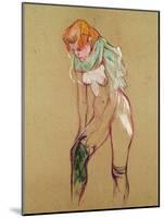 Woman Pulling up Her Stocking, 1894-Henri de Toulouse-Lautrec-Mounted Giclee Print