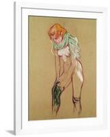 Woman Pulling up Her Stocking, 1894-Henri de Toulouse-Lautrec-Framed Giclee Print