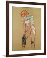 Woman Pulling up Her Stocking, 1894-Henri de Toulouse-Lautrec-Framed Giclee Print