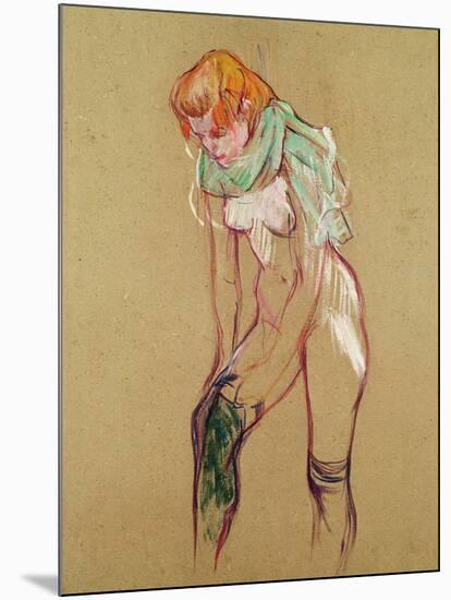 Woman Pulling up Her Stocking, 1894-Henri de Toulouse-Lautrec-Mounted Giclee Print