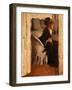 Woman Putting on Gloves-Edgar Degas-Framed Giclee Print