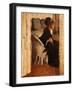 Woman Putting on Gloves-Edgar Degas-Framed Giclee Print