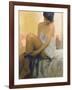 Woman Putting on her Stocking, 1978-James Brereton-Framed Giclee Print