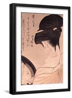 Woman Putting on Make-Up-Kitagawa Utamaro-Framed Giclee Print