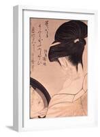 Woman Putting on Make-Up-Kitagawa Utamaro-Framed Giclee Print