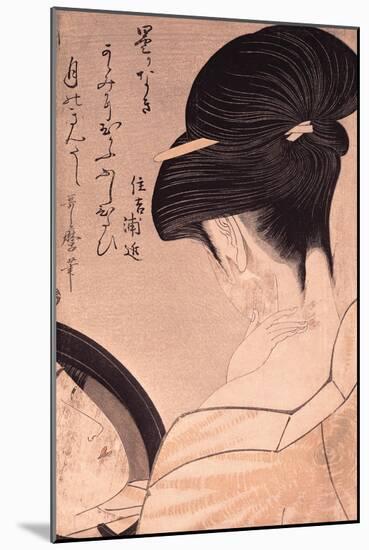 Woman Putting on Make-Up-Kitagawa Utamaro-Mounted Giclee Print
